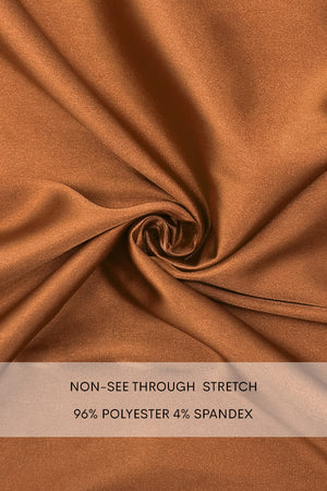 DD7678, SMOCKED TOP SATIN MAXI DRESS