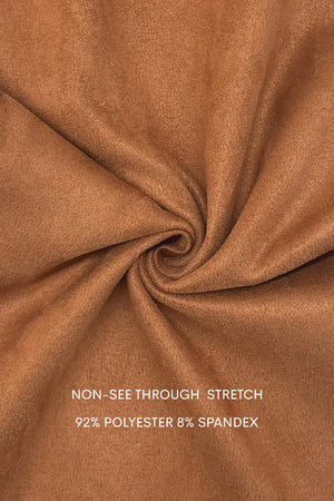 DD7700, SUEDE BUTTON DOWN MIDI DRESS