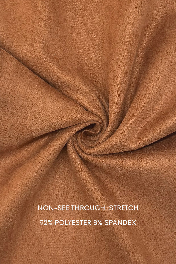 DD7700, SUEDE BUTTON DOWN MIDI DRESS