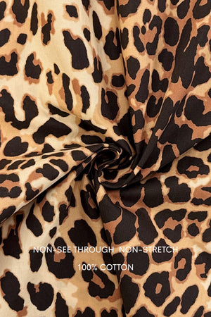 DD7755, LEOPARD LOOSE FIT KNIT SHIRT DRESS