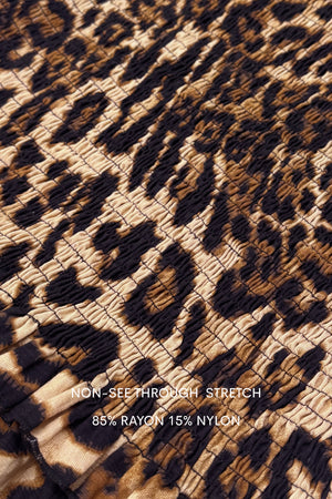 DD7776, LEOPARD SMOCK MIDI DRESS
