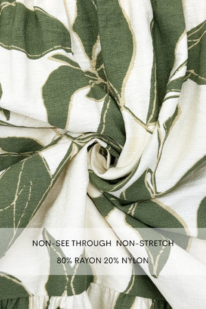 DD7912, SMOCKED TOP TIERED MIDI DRESS