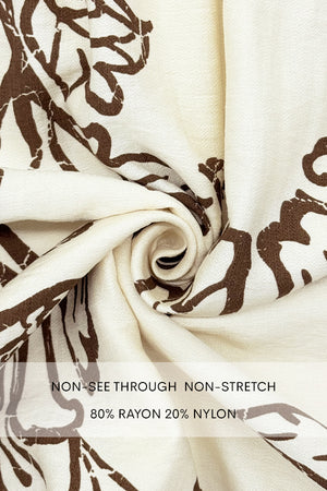 DD7902, PRINTED SMOCKED TOP MIDI DRESS