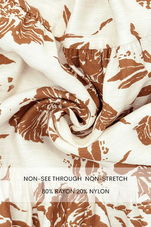 DD7938, PRINTED LOOSE FIT MIDI DRESS