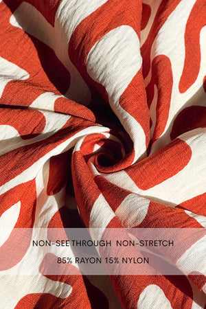 DD7939, PRINTED LOOSE FIT MIDI DRESS