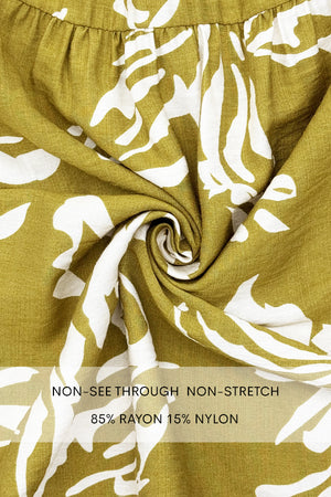 DD8150, FLORAL RUCHED NECK MIDI DRESS