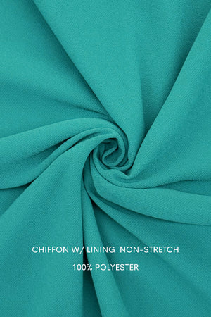 DD7963, MOCK NECK CHIFFON MIDI DRESS