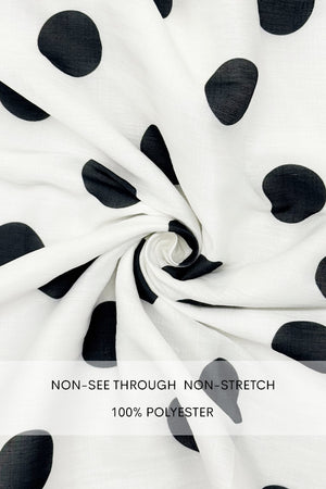 DD7972, POLKA DOT OFF SHOULDER MIDI DRESS