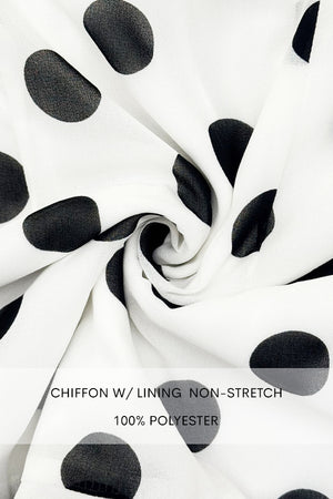 DD7976, POLKA DOT ONE SHOULDER RUFFLED MINI DRESS