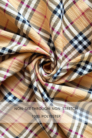 DD8388, PLAID HALTER NECK MAXI DRESS