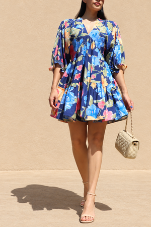 DD8547, Floral Loose Fit Mini Dress