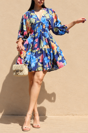 DD8547, Floral Loose Fit Mini Dress