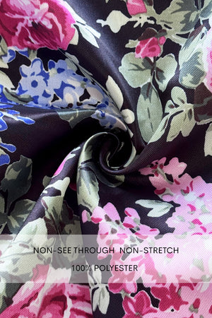 DD8570, Floral Printed Belted Midi Dress