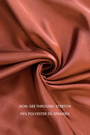 DD8580, V Neck Satin Maxi Dress