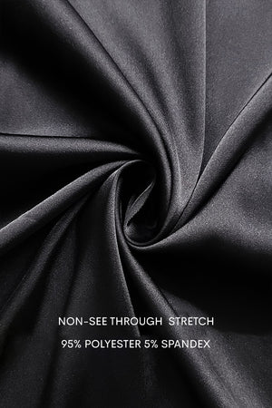 DD8518, Wide Shoulder Satin Midi Dress