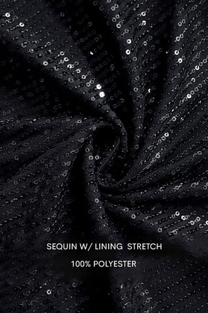 DD8709, Sequin V Neck Jumpsuit