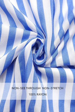DD2154, STRIPED BUTTON DOWN WOVEN SHIRT DRESS